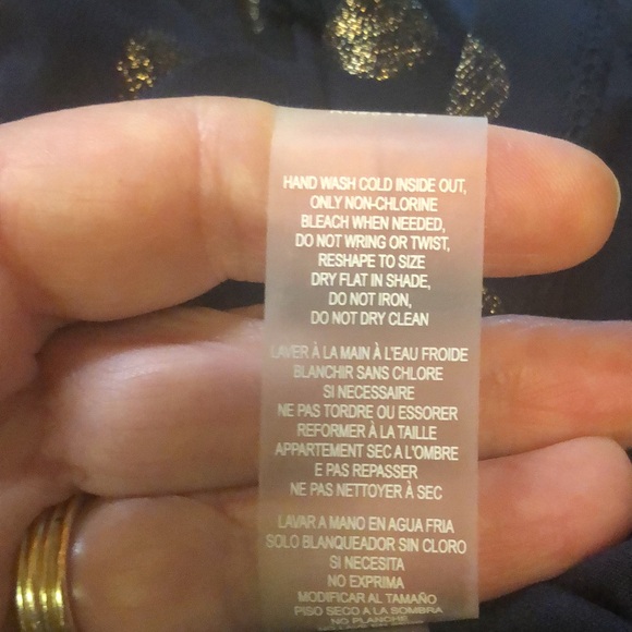 Tommy Hilfiger-Sleeveless Dark Navy Polka Dot Tea Length Dress Sz. 16, 18 - Picture 10 of 11